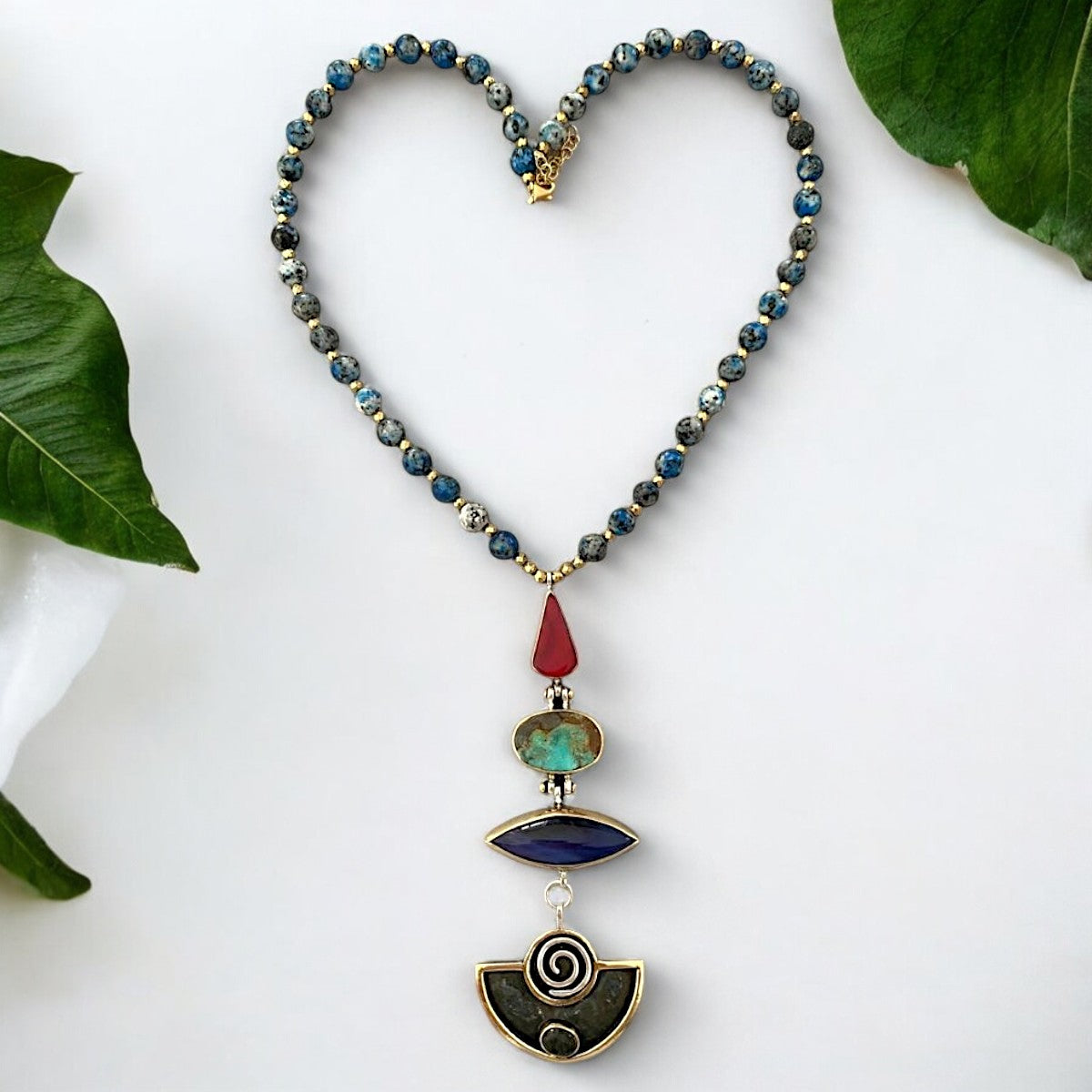 Romantic Gemstone Necklace in Sterling Silver