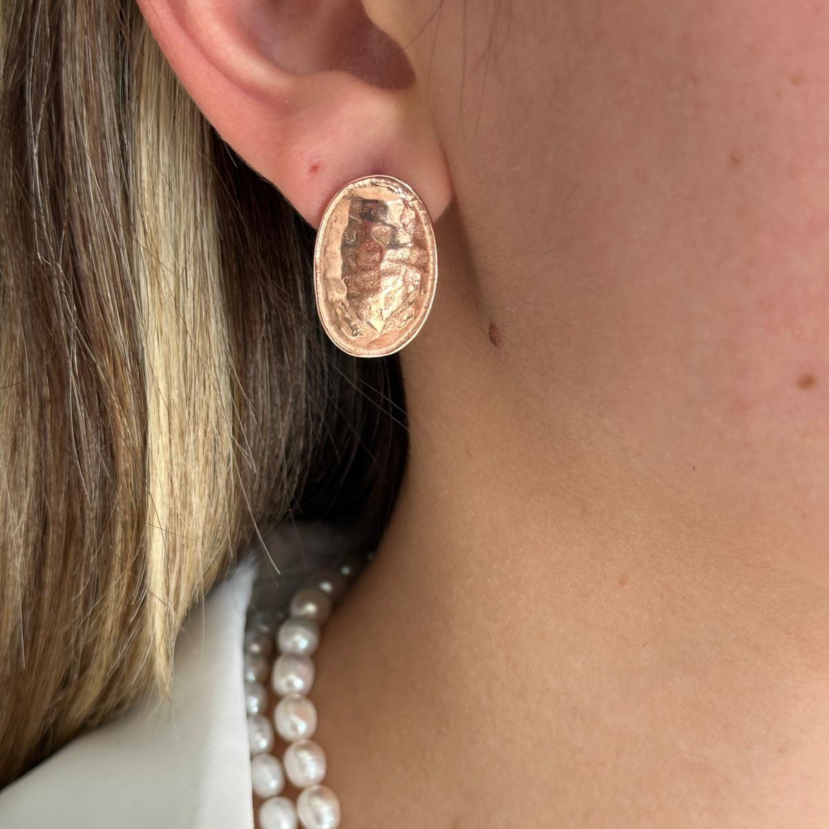 Mood Rose Gold Silver Earrings