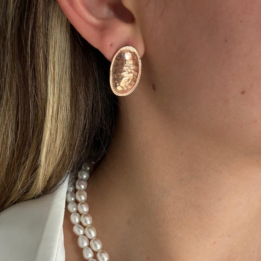 Mood Rose Gold Silver Earrings