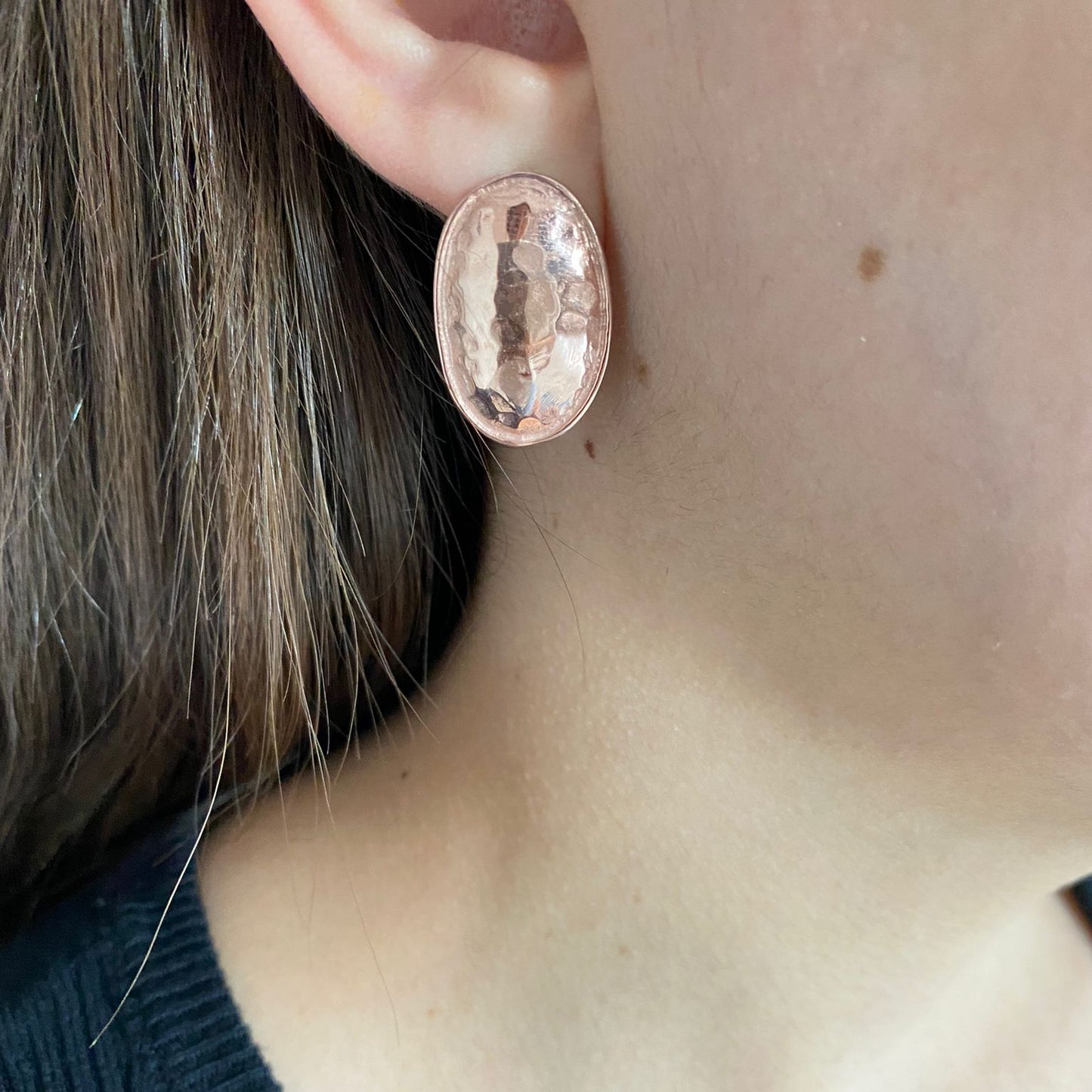 Mood Rose Gold Silver Earrings
