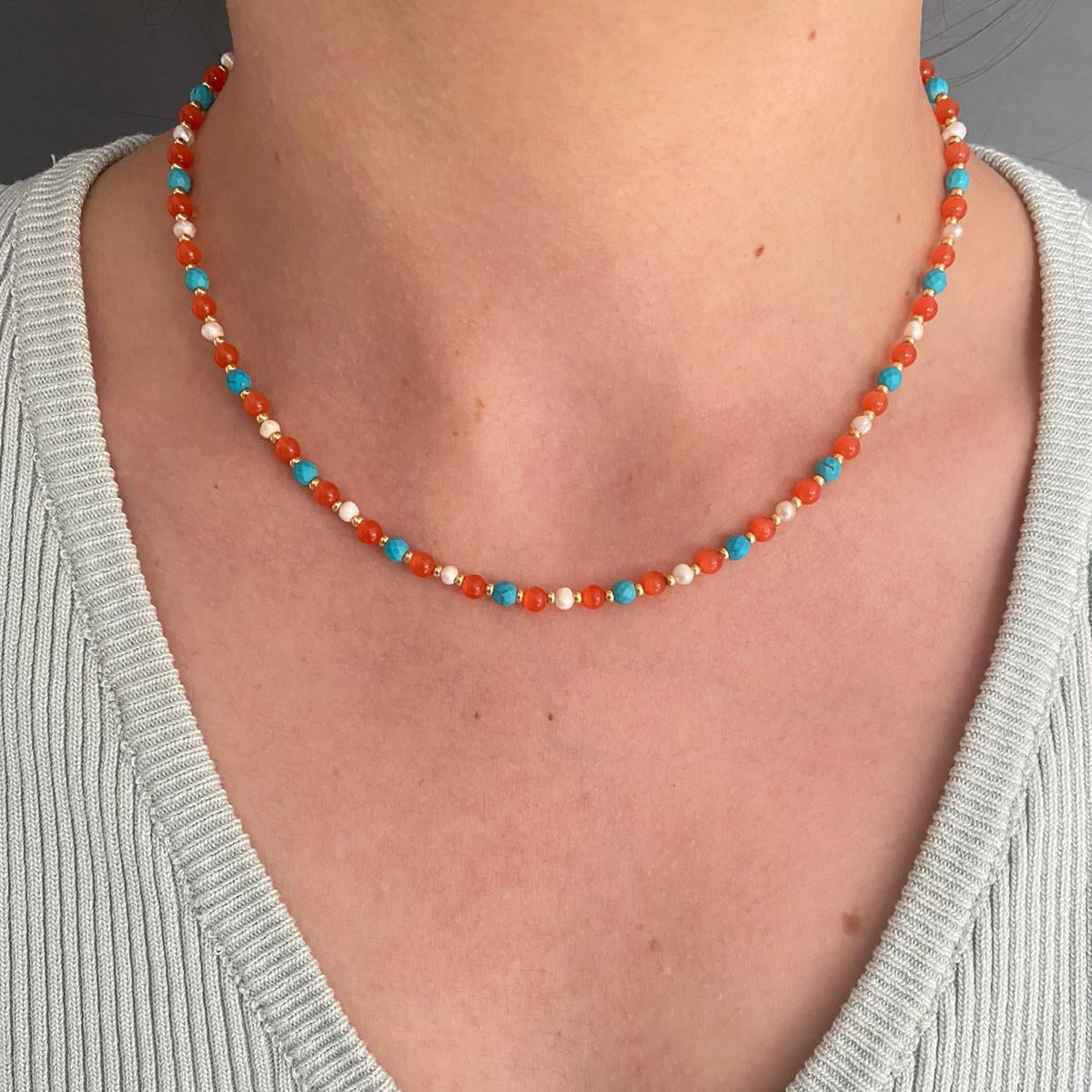 Multi-colour Gemstone Necklace