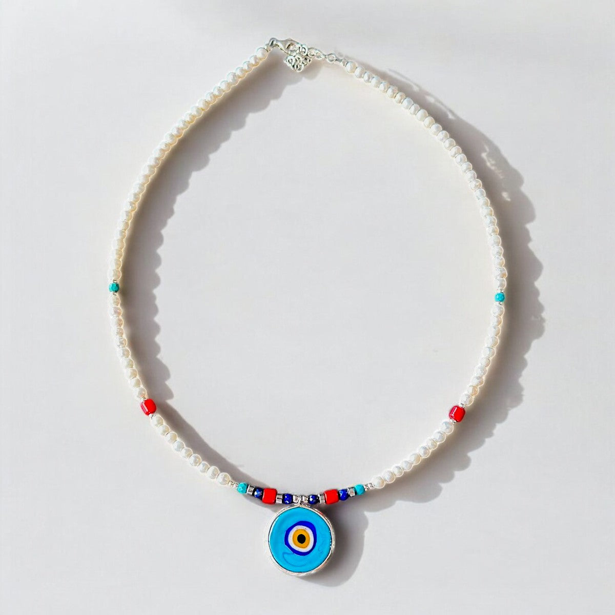 Collar Granada Plata y Coral