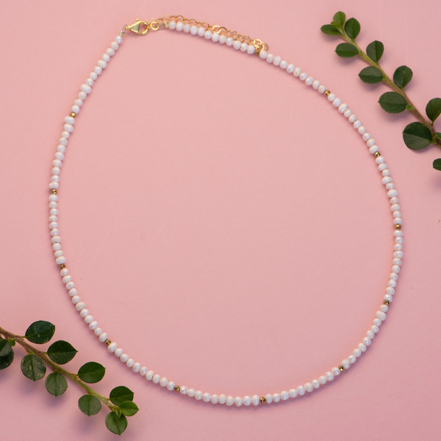 Multi Strand Pearl Necklace with Hematite and 925 Silver