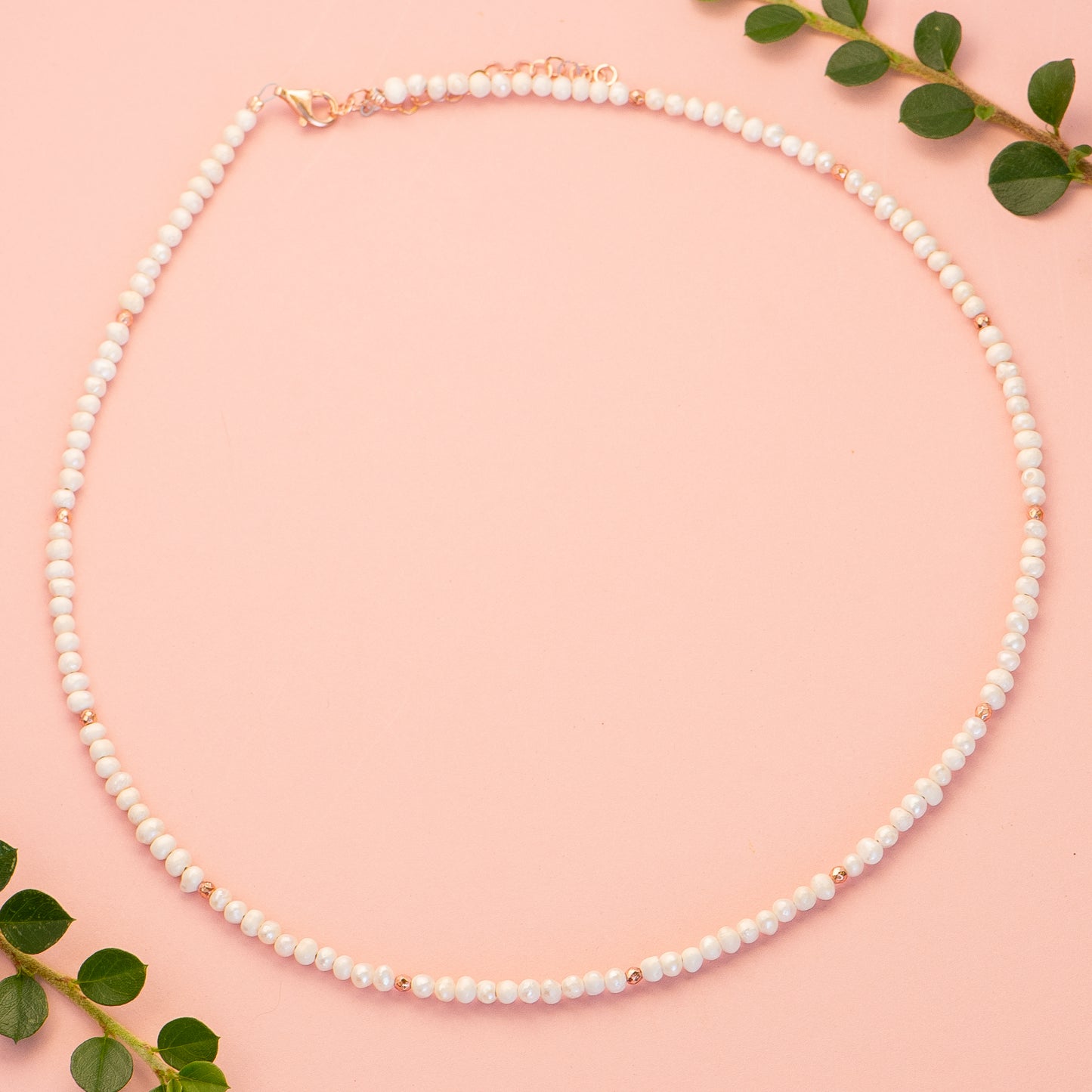 Multi Strand Pearl Necklace with Hematite and 925 Silver