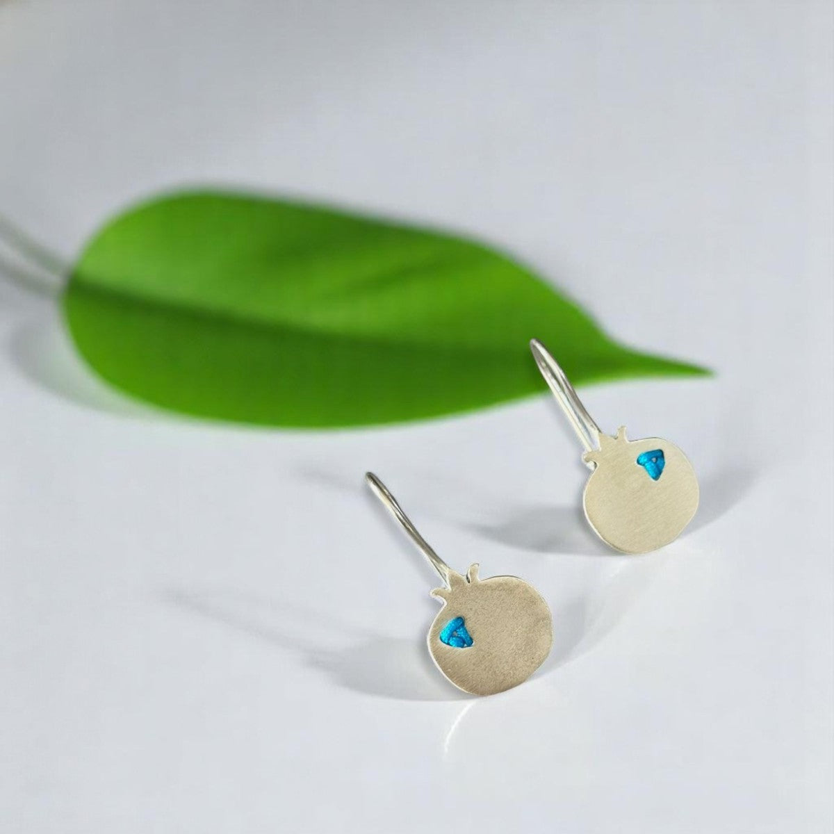 Silver Pomegranate Blossom Earrings
