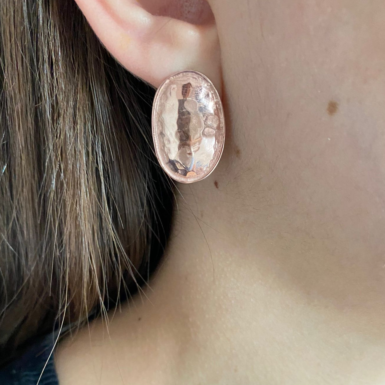 Mood Rose Gold Silver Earrings