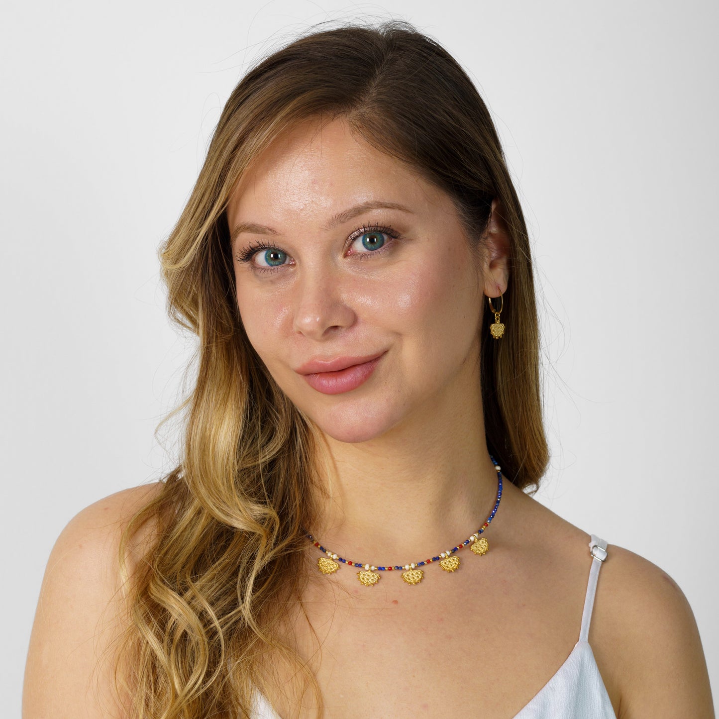 Hittite Sun Symbol Gold Plated Silver Earrings